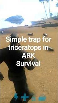 How to make a simple trap for triceratops in Ark survival #ark #gaming #triceratops #tutorial