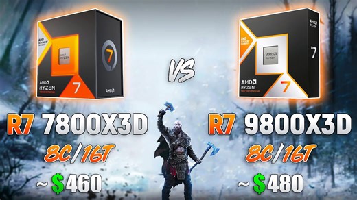 Ryzen 7 9800X3D vs Ryzen 7 7800X3D - Test in 10 games