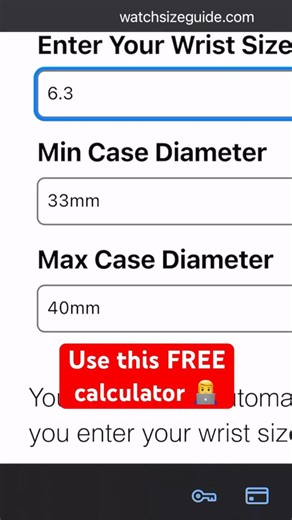 The perfect watch size for YOUR wrist ⌚️👀