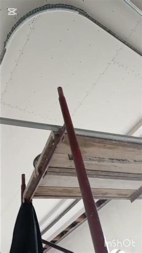 Painting work. Gypsum board ceiling. #construction #painting #ceiling