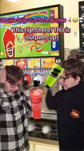Double Gulp Cup For A Slurpee 🥤😂💀 #shorts #funny #7eleven #slurpee #fyp #viral #memes #comedy