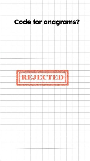 code for anagrams #java #javacodinginterview