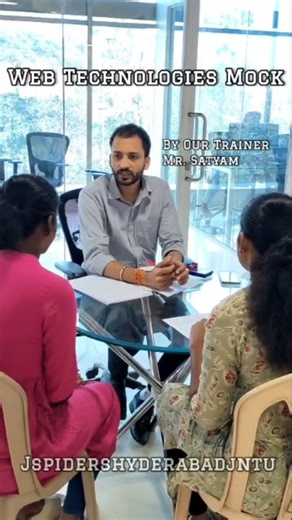 JSpiders JNTU Hyderabad on Instagram: "Today’s Web Technologies Mock conducted by Mr. Satyam 👨‍💻📘 From coding challenges to mock interviews, our students gave their best while preparing for real-world opportunities. 💡✨ Learning. Practicing. Improving. 🚀 #WebTechnologies #TechnicalAssessment #IndustryReady #CorporateTraining #SkillDevelopment"