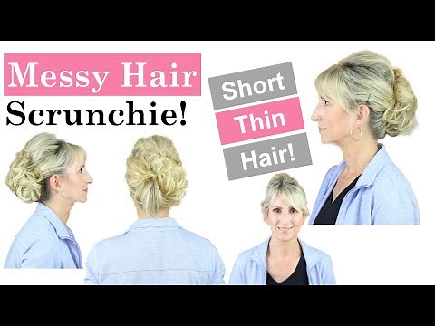 MESSY HAIR BUN Scrunchie Hair Piece for Shorter Hair
