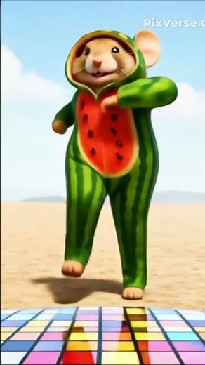 Mouse Dance 🍉🐭 The Cutest Watermelon Groove Ever! 😂💃