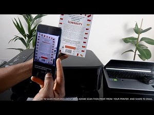HOW TO SCAN YOUR DOCUMENT WITH ADOBE SCAN THEN PRINT AND SHARE TO EMAIL