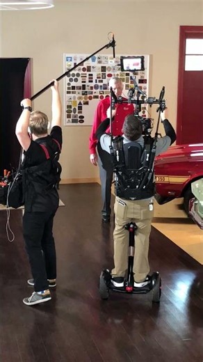 Our Videographer Wore Roller Blades to Film This TV Commercial! 🎥 #shorts