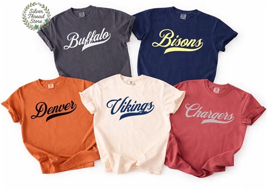 Custom Baseball Team Mascot Cursive Font Shirt, Baseball Season Team Name Tee, Comfort Colors® Custom Baseball Team Shirt, Baseball Mom Tee - Etsy