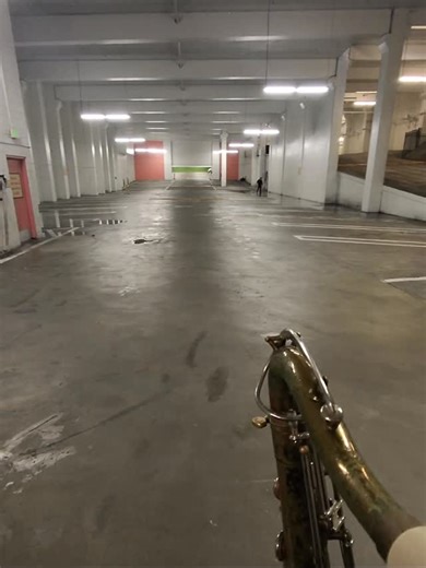 Nathanial on Instagram: "Playing for one guy sleeping in the parking lot, and another guy sweeping the water in the parking lot #sax #saxophone"