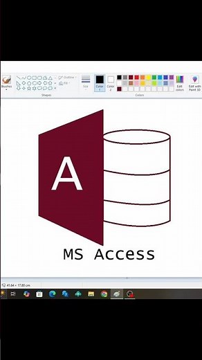MS Access Database Logo Design MS Paint Tutorial #microsoftsoftware #microsofts #mspaint #logodesig