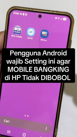 Pengguna Android wajib Setting ini agar MOBILE BANGKING di HP Tidak DIBOBOL #amankanmobilebangkingdiandroid #trikandroid #tipsandroid #tipsandtrik #fyp | Ponsel Pintar info