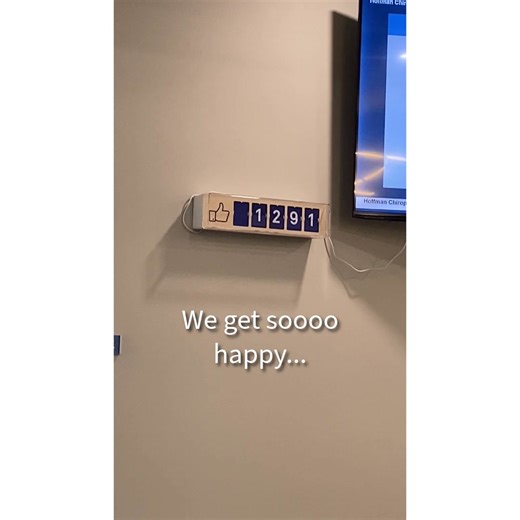 Our Smiirl counter springs to life and flips the numbers on our wall the moment you join our community and hit “Follow,” — and we genuinely get excited every time that number changes. 🎉 Thanks for being part of it. | Hoffman Chiropractic & Wellness