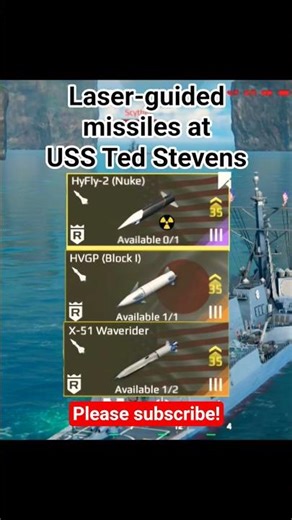 [Modern Warships] Laser-guided missiles at Ted Stevens!