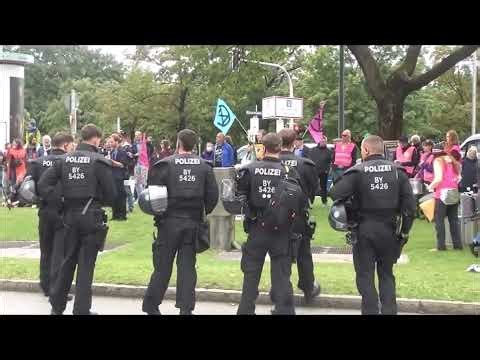 IAA MOBILITY 2025 Protest rally of environmental activists BMW WELT BMW MUSEUM Munich on 12.09.25