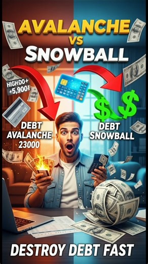 Crush Debt in 2026: Snowball vs Avalanche – Which Wins? 💥 #crushdebt #Snowball #Avalanche