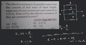 The effective resistance of a parallel connection that consists... | Filo