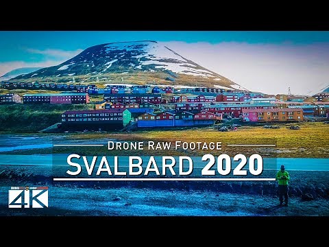 【4K】Drone RAW Footage | This is SVALBARD AND JAN MAYEN 2020 | Longyearbyen | UltraHD Stock Video