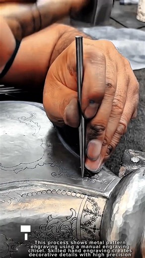 Pattern Engraving Metal Work Tool Using Manual Engraving Chisel #worktool