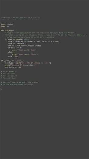 network scanner basics #python #showcase