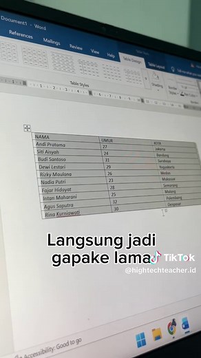 Trik Cepat Ubah Teks Menjadi Tabel di Word