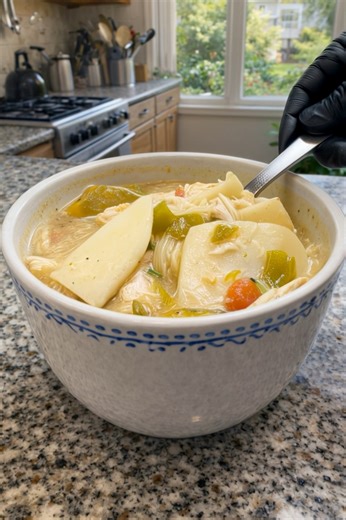 Chicken Dumpling Soup This comforting bowl from deesviral is warm, hearty, and filled with tender chicken, soft dumplings, and vegetables in a rich, savory broth — true home-style comfort. Ingredients: • 2 cups cooked shredded chicken • 4 cups chicken broth • 1 cup water • 1 cup potatoes, sliced • ½ cup carrots, diced • ½ cup celery, chopped | Healthy Girl Era