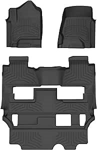 WeatherTech FloorLiner HP Custom Fit Floor Mats for Cadillac Escalade Full Set (44607-1-5IM), Black