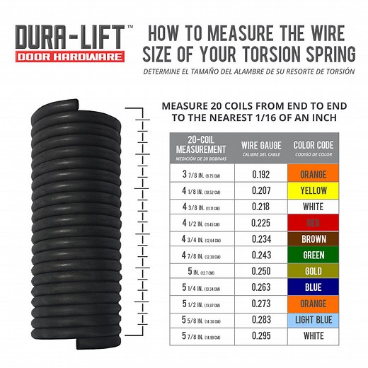 0.262 Garage Door Torsion Springs | DURA-LIFT Door Hardware®
