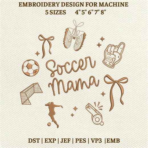 Soccer Mama Machine Embroidery File, Game Day Design (instant Download) - Etsy