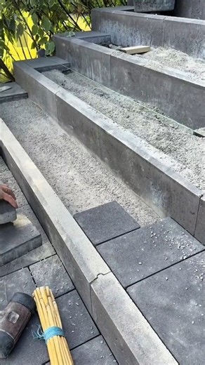 Installing Andesite Stone on Stair Steps | Neat and Elegant Results!