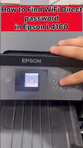 How to find WiFi direct password in Epson 4160 printer #shorts #epsonprinter