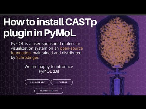 How to install CASTp plugin inside PyMOL #PyMOL #MolecularVisualization #ProteinInteractions
