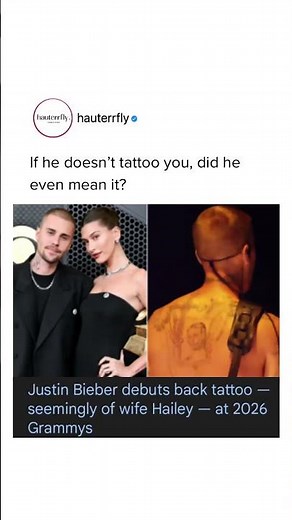 Justin Bieber Tattoos Hailey Bieber & Shows Off At Grammy’s 2026! #justinbieber #haileybiebers