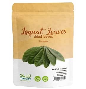 Loquat Leaves 2 oz, Hojas de Níspero Secas, Loquat Leaves Tea, Resealable Bag, Loquat Tea, Dried Leaves
