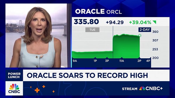 Oracle shares soar to record high on cloud demand