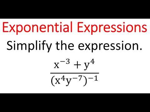 Simplify Exponential Expression: (x^(-3) + y^(4)) / (x^(4)y^(-7))^(-1)