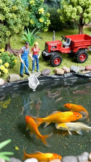 Giant Fish Harvest | Mini Fish Farming Story | Satisfying AI Miniature Farm