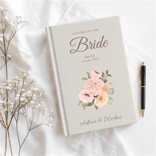 Bridal Shower Guest Book for Bride, Advice and Wishes for the Bride, Personalized Wedding Shower Book, Love Notes Keepsake - Etsy