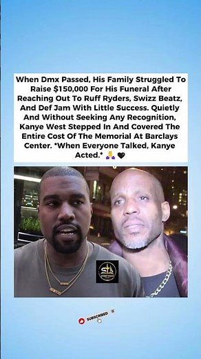 Kanye West Secretly Paid For DMX's Entire Funeral With No Recognition 🙏🖤#DMX #kanyewest