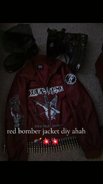 DIY Black Metal Painted Bomber Jacket Tutorial