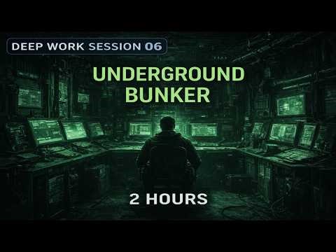 Deep Work Session 06 – Underground Bunker | 2 Hour Dark Ambient for Intense Focus