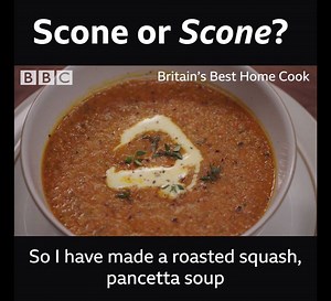 Settle this debate: scone as in 'cone', scone as in 'gone'? 🤔🤔 | BBC One