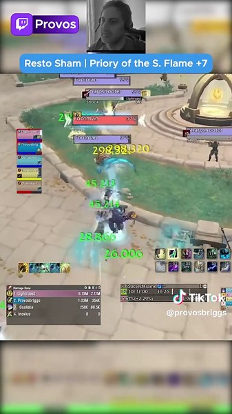 Epic Resto Shaman Heals in Priory of the Sacred Dungeon