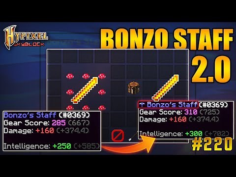NEW UPGRADED BONZO STAFF V2 | Hypixel Skyblock - Minecraft EP. 220