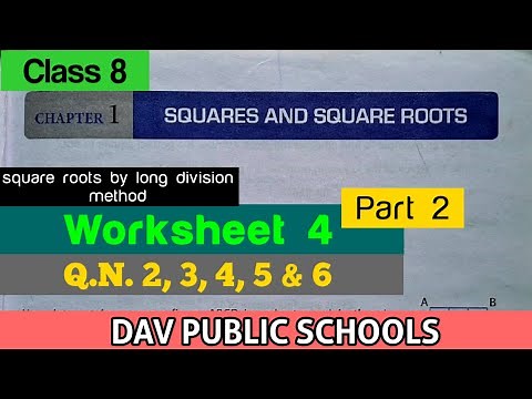 DAV class 8 maths chapter 1 worksheet 4 Q.N. 2, 3, 4, 5 & 6