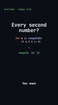 range() takes a third number: the step