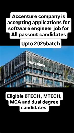 Venkata nagaraju galam 💗 on Instagram: "Comment me a link i will send. . . Job Description: ASE- Associate Software Engineer Batch Eligible - Up to 2025 pass outs. Management Level - 12 Role Overview: Developing, designing and maintaining technologies that improve the way our clients and the world work. Working in challenging and dynamic environments, they use their versatility to create and support technology solutions that meet client requirements from analysis to implementation. Eligible: BT