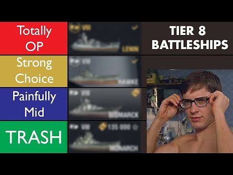 The Best Tier 8 Battleships in World of Warships - Quickfire Ranked Battles Tier List
