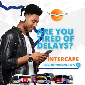 BRING YOUR LAST ELDO COACHES TICKET AND GET 10% OFF YOUR NEXT INTERCAPE TICKET Valid for bookings made from the 23rd to the 30th of June. T's and C's apply. Are you tired of delays? Ran out of reliable options? We've got you covered! Come one come all we have enough seats available. Here for you since 1979. Book your seat NOW! ✅ Safe travels ✅ Dependable service ✅ Affordable fares ✅ Happy memories For more information, visit our website at www.intercape.co.za or give us a call on our 24-Hour Con