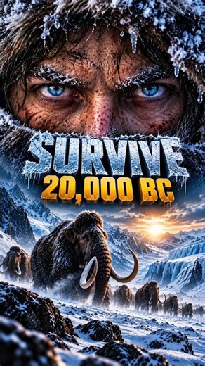 Could You Survive a Night in 20,000 BC?❄️ #IceAgeSurvival #PrehistoricHumans #AncientEngineering