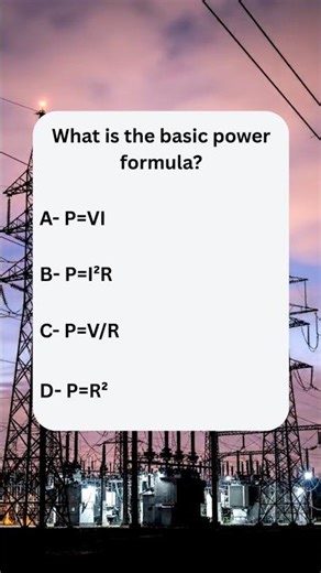 30- Power Formula You Must Remember ⚡ #electricianexam